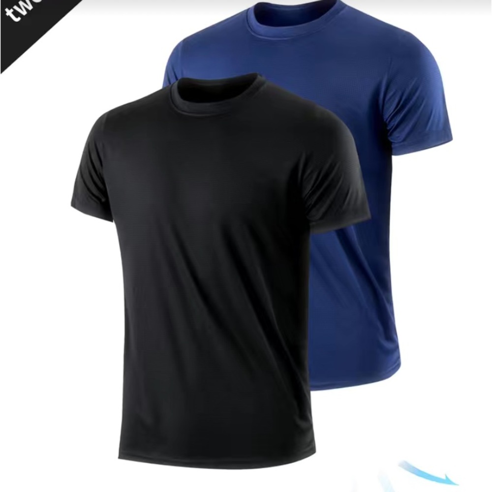 *CUSTOM* 2-2 Packs (1Xl and 1Large) Mens Quick Drying Compression Workout Shirts